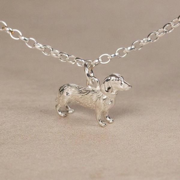 Dachshund Chain Bracelet - Personalised - Sterling Silver - MYLEE London