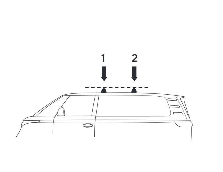Thule Roof Rack Bars SquareBar Complete System - Fits VW ID Buzz 2023- onwards
