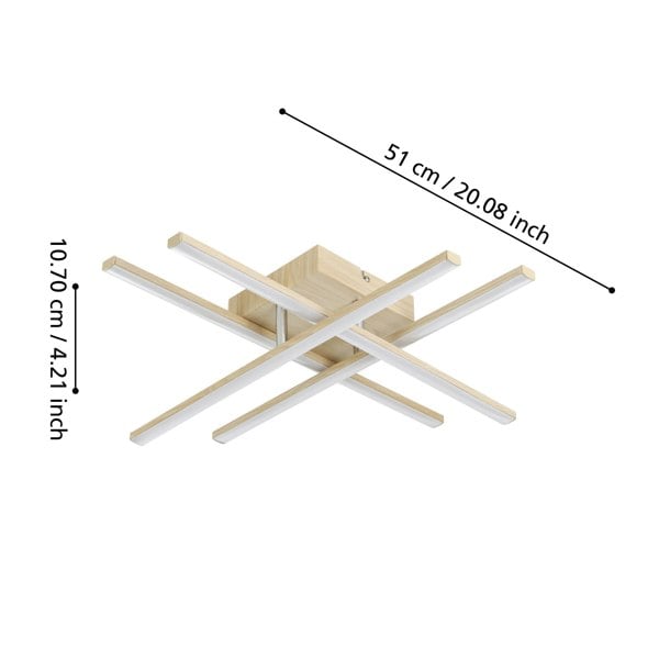 EGLO Lasana 4 Modern LED Wall or Ceiling Light WBS