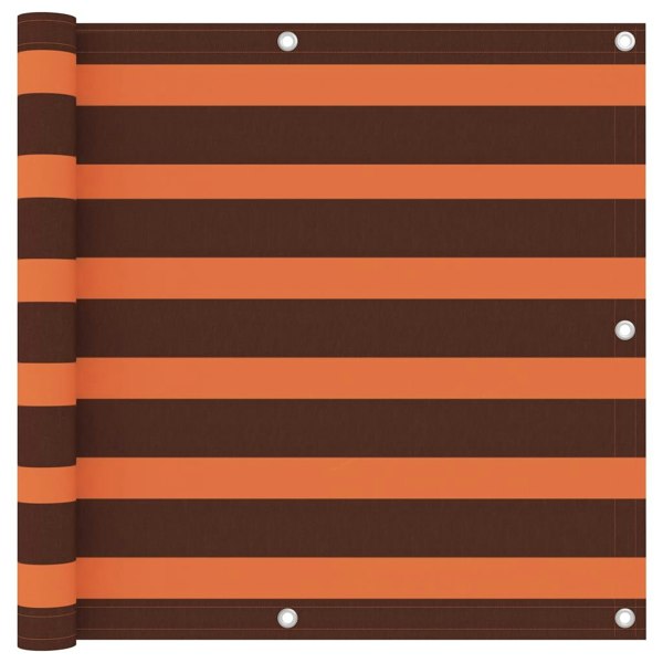 Berkfield Balcony Screen Orange and Brown 90x600 cm Oxford Fabric