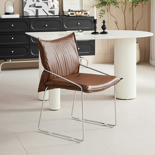 Rit Concept Egan Dining Chair With Armrests, Leather