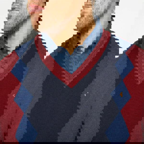 Gabicci G55M06 Fancy Vee Neck Sweater Gabicci Classic MULBERRY