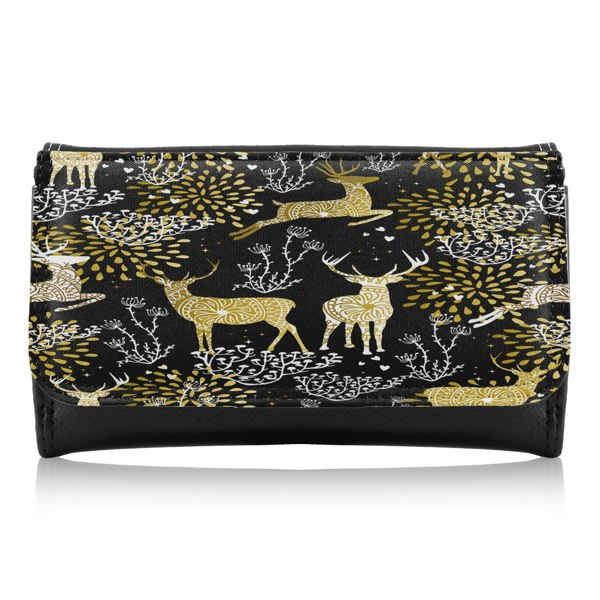 Benjamin Tate Design Golden Christmas Dining Maxi Purse