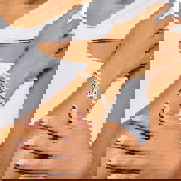 THOMAS SABO As We Love Silver Cubic Zirconia You & Me Heart Dropper Charm 2206-691-7