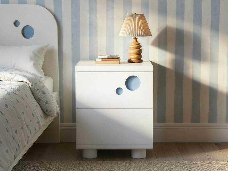 Livana Bedside Table White