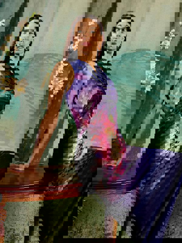 GWD Jessie Floral Printed Sleeveless Maxi Dress