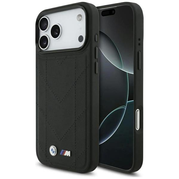 BMW M Quilted Logo Case with MagSafe for iPhone 17 Pro Max 6.9" Black - BMHMP17X25PSECHK