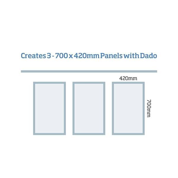 Cheshire Mouldings MWPKT3 Wall Panel Kit (T) 35mm (W) 420mm (L) 700mm