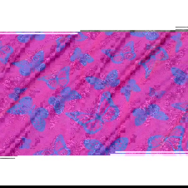Dark Pink & Blue Butterfly Snood by RUFFNEK® – a lightweight, versatile neck gaiter featuring vibrant butterfly patterns, ideal for outdoor activities and casual wear.