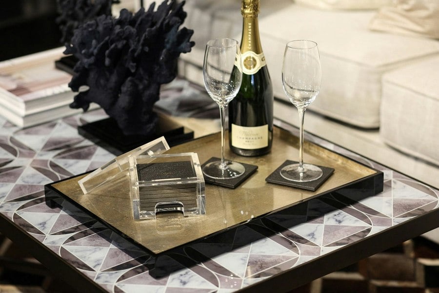 The Windsor Tray Medium in Silver Leaf - Posh Trading Company Trays - Interior furnishings london