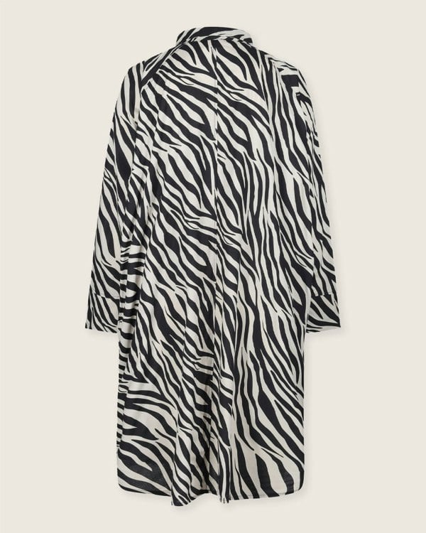 Jess Multicolour Zebra Streak Midi Shirt Dress- image 6