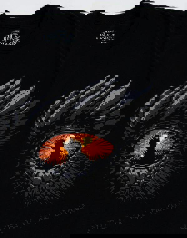 Game of Thrones Mens Black Dragon Eye Graphic Short Sleeved T-Shirt