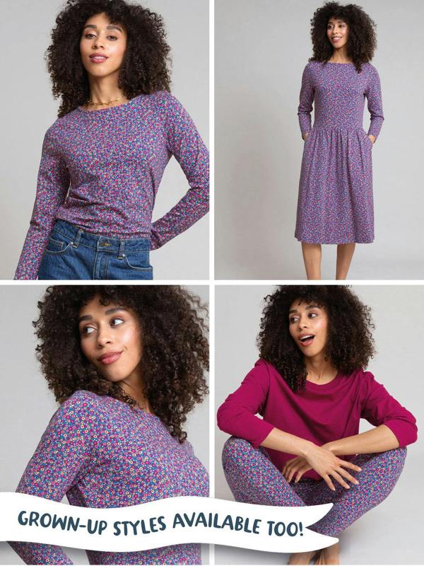 Kite Girls Organic Berry Ditsy Bowband