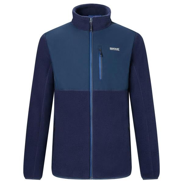 Regatta Mens Morran Water Resistant Full Zip Fleece Jacket - Navy - 