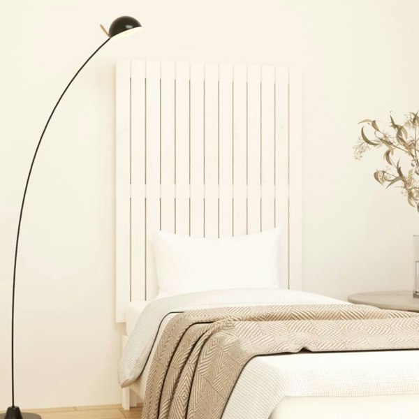 Berkfield Wall Headboard White 82.5x3x110 cm Solid Wood Pine