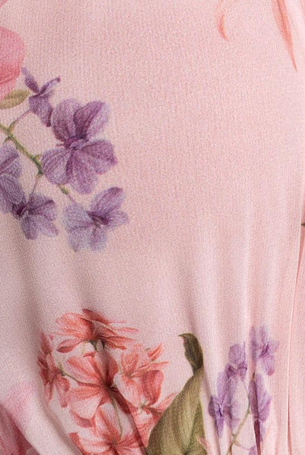 Flutter Sleeve Midaxi Wrap Dress - Blush Pink DR5140