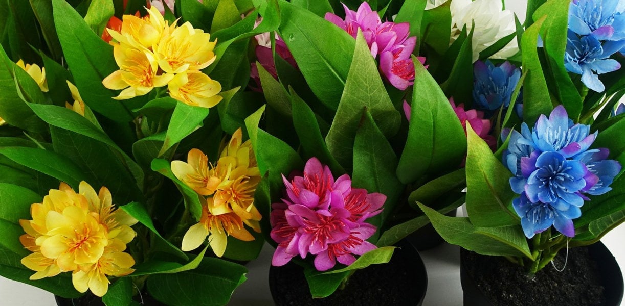 Leaf 6x 18cm Artificial Freesia Plants in Assorted Colours Flowering