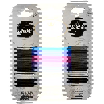 Denman 71061-D 34 x 2mm Multi Coloured Elastic Hair Bands