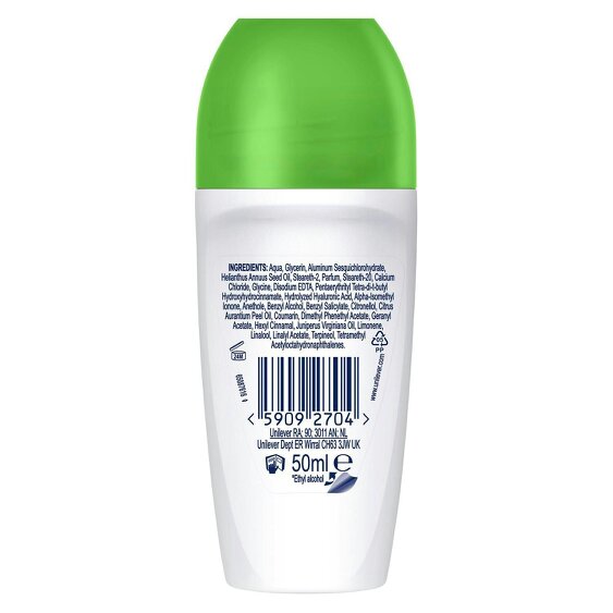 Dove Roll On Deo Go Fresh Cucumber 72H Lasting Women's Anti-Perspirant 50ml,18pk