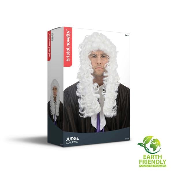 Bristol Novelty Unisex Judge Wig - White - 