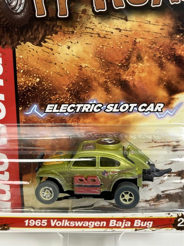 Auto World Slot Cars 1965 VW Baja Bug Green X Traction Off Road HO Scale SC375-2