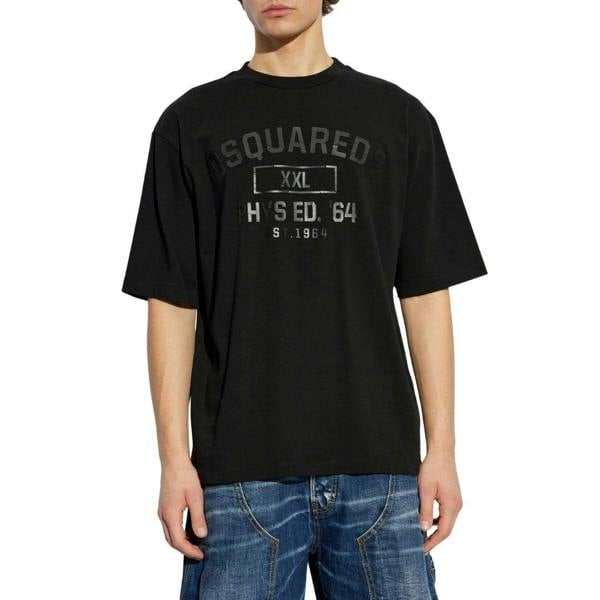 DSquared2 Mens Phys Ed Military Logo T-Shirt - Black - 