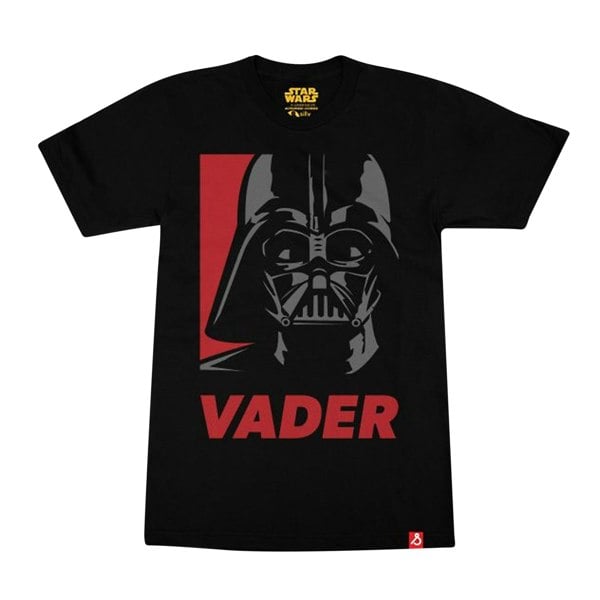 Star Wars Mens Darth Vader Poster Cotton T-Shirt - Black