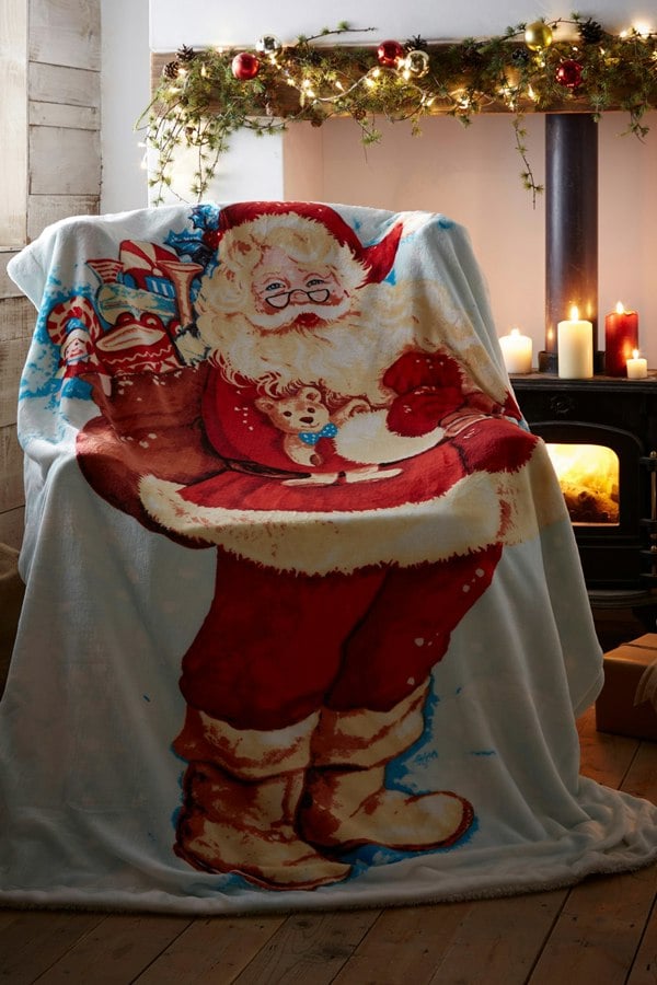 Portfolio Home Father Christmas Sherpa Fleece Throw