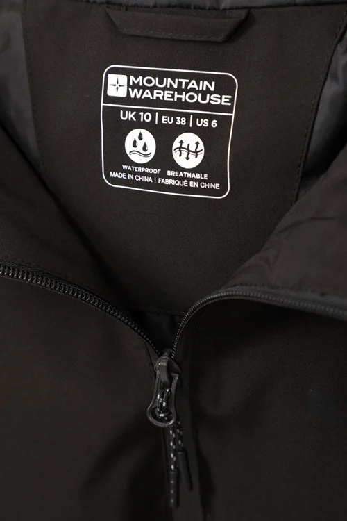 Mountain Warehouse Womens/Ladies Hilltop II Waterproof Jacket - Jet Black