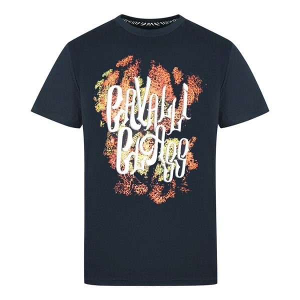 Cavalli Class Bold Logo T-Shirt - Navy Blue