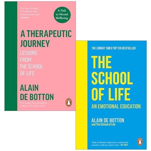 Alain de Botton Collection 2 Books Set (A Therapeutic Journey and The School of Life An Emotional Education)