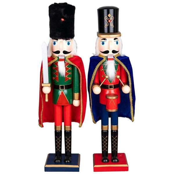 60cm Wooden Christmas Nutcracker Ornament, Hand-Painted Decorative Figure for Home Display image 1