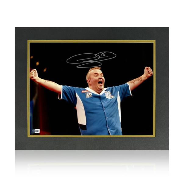 Phil Taylor Signed Image Deluxe Mount