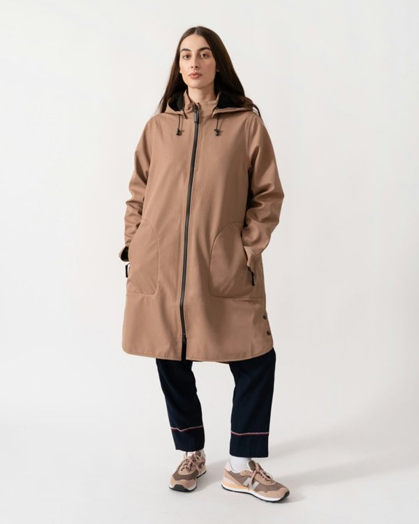 Ilse Jacobsen Rain Womens A-Line Softshell Raincoat - Mocca 248