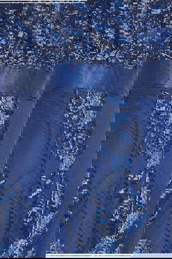 Dipped Hem Sleeveless Lace Midi - Navy DR3815QZ