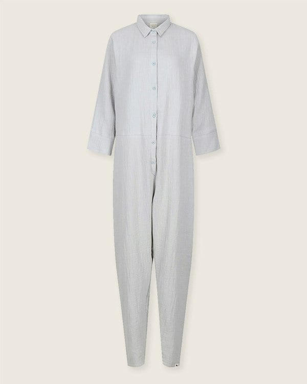 Shana Sky Blue Collared Jumpsuit- image 3