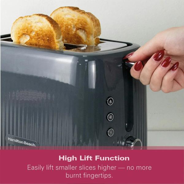 Hamilton Beach Miami 2 Slice Toaster Charcoal Grey