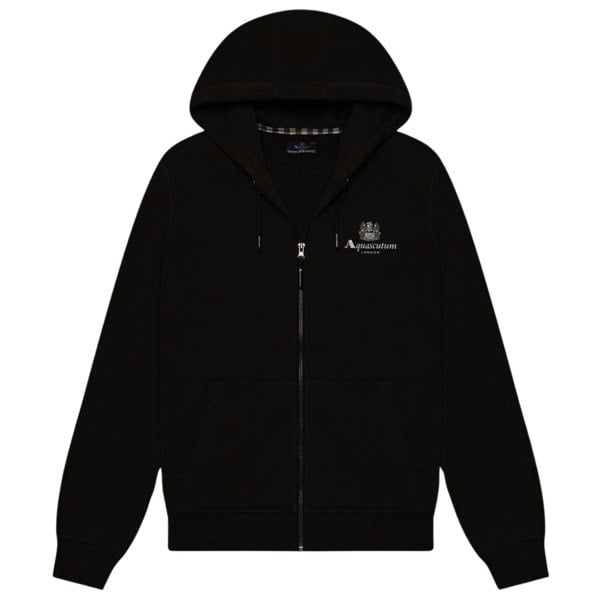 ACTIVE SMALL LOGO FULL ZIP HOODIE  FLEECE black S