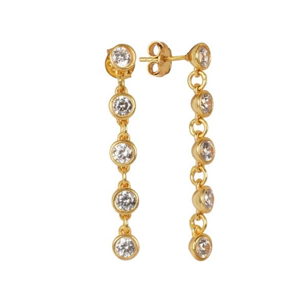 Lila Rasa Crystal Tennis Earrings