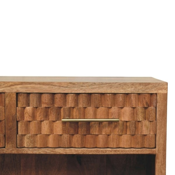 Artisan Furniture Solid Wood Arno Shoe Storage Unit in Golden Teak