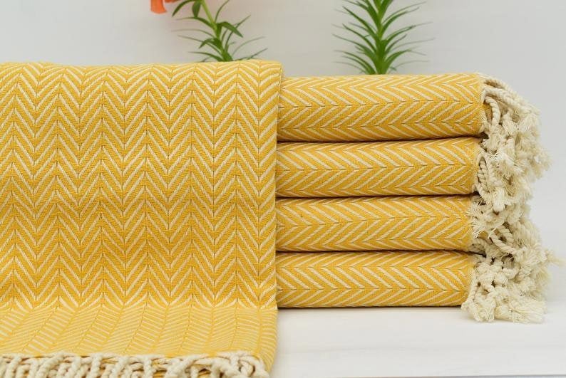 Azra Hammam Towel Mustard Yellow