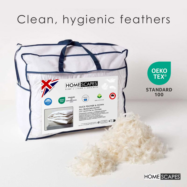 HOMESCAPES Duck Feather and Down All Season Duvet