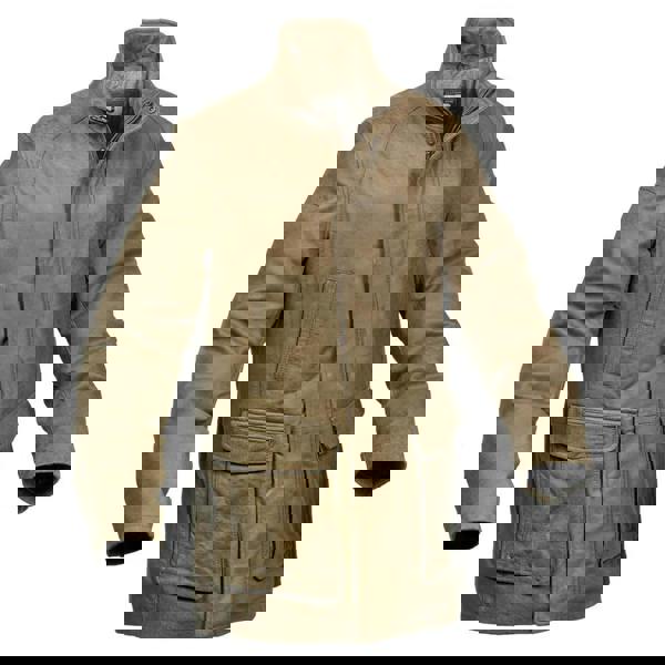 Eastern Counties Leather Mens Leather Mid Length Jacket - Khaki