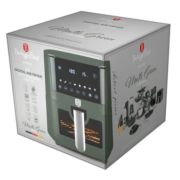 Berlinger Haus Air fryer,5 L, Berlinger Haus BH9709 Matte Green