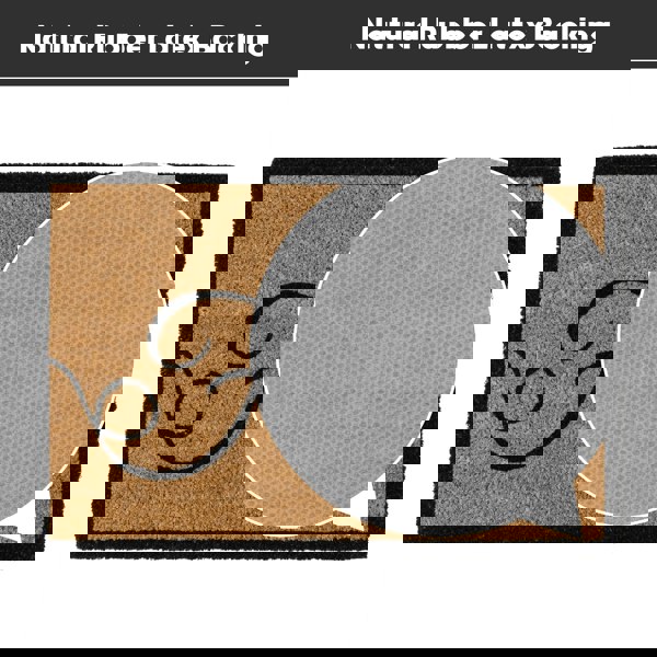 JVL Eco-Friendly Latex Backed Coir Entrance Doormat, 40x60cm - Failte