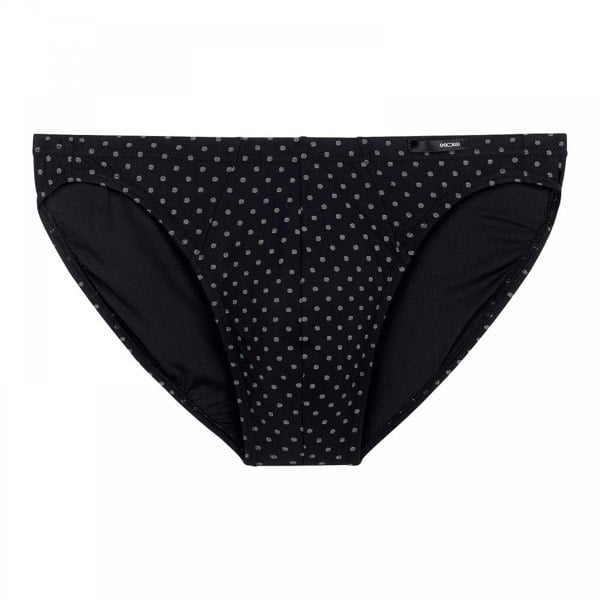 Hom Max Microfiber Comfort Micro Brief, Black Print