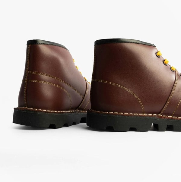 Grafters UNISEX Original Leather Monkey Boots Wine