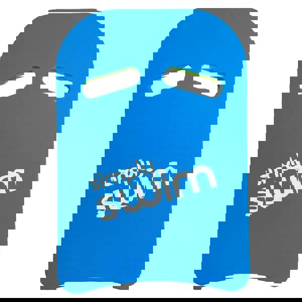 Blue Simply Swim adult kickboard with foam design and logo