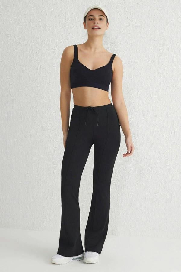 WOVCOR Scuba Fabric Knitted Jogger with Tie Detail