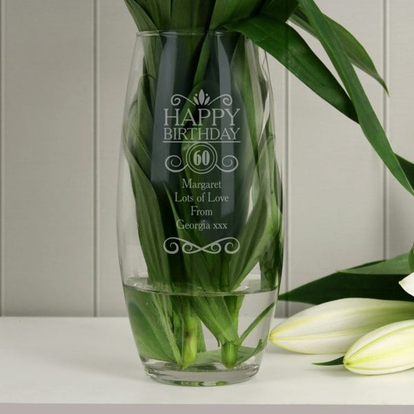 Personalised Memento Company Personalised Birthday Bullet Vase